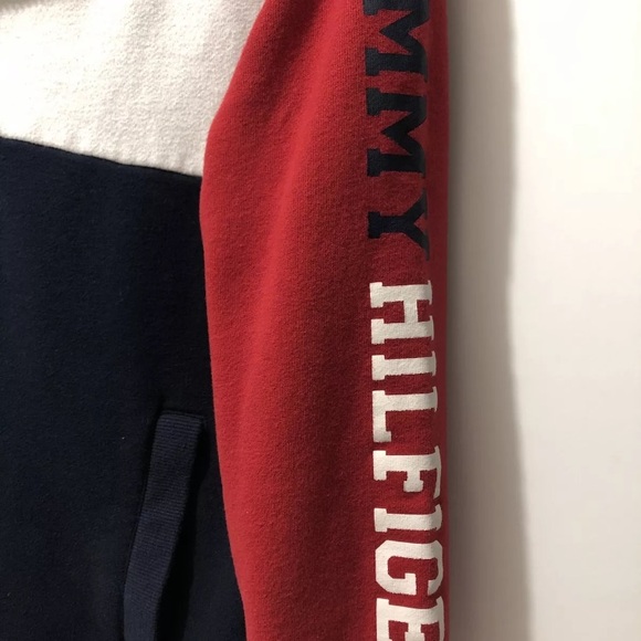 Host Pick! 💥💥💥 Tommy Hilfiger Boys M (12-14) Tricolor Blend Hoodie Jacket - Picture 4 of 8